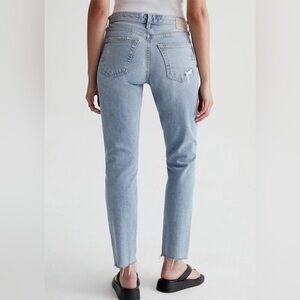 Ag Adriano Goldschmied Ex Boyfriend Slouchy Slim Distressed Jean Size 25